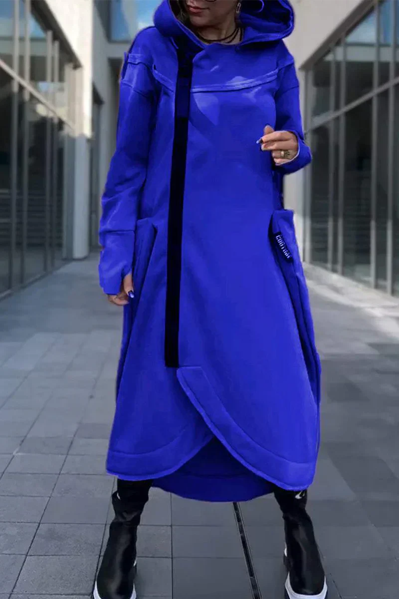 Amelia - Long Hoodie With Zipper