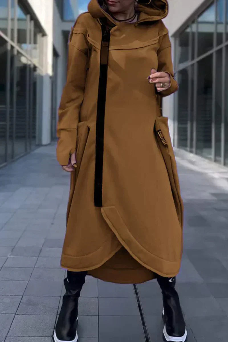 Amelia - Long Hoodie With Zipper