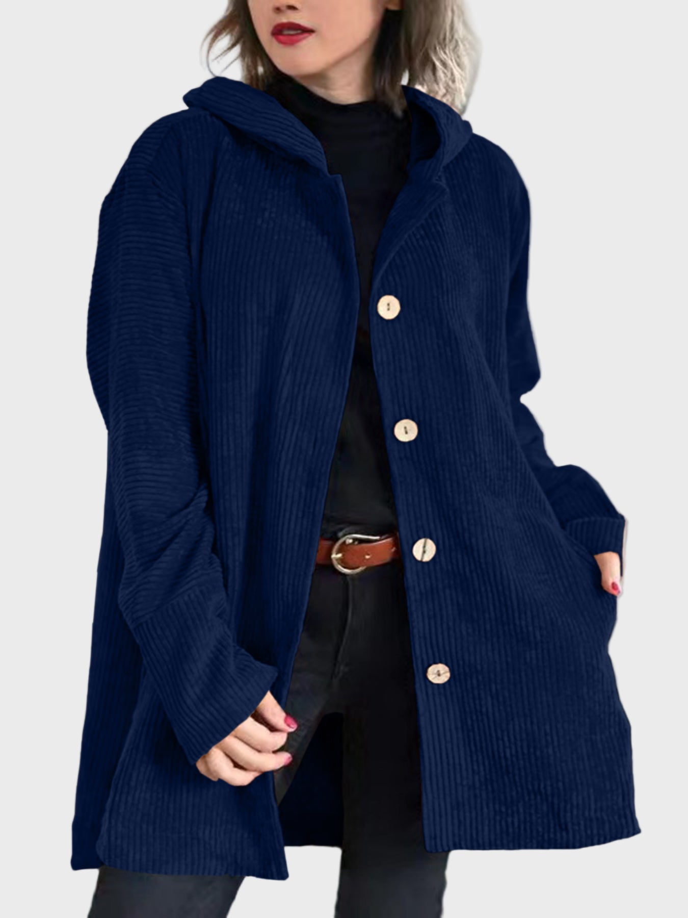 Alice - Corduroy Hooded Jacket