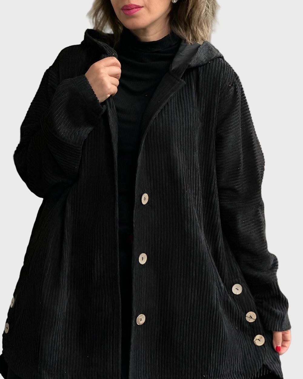 Alice - Corduroy Hooded Jacket