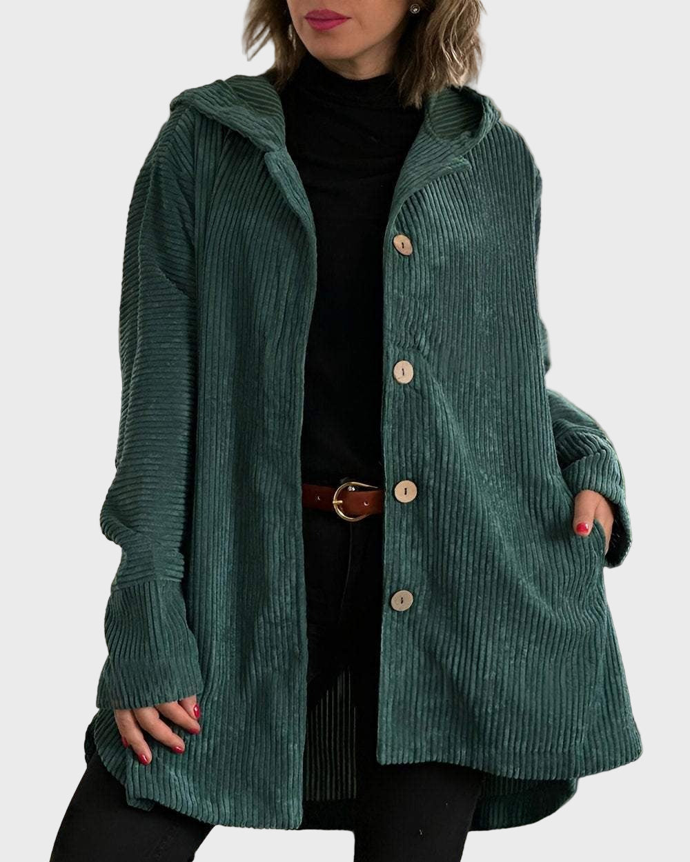 Alice - Corduroy Hooded Jacket