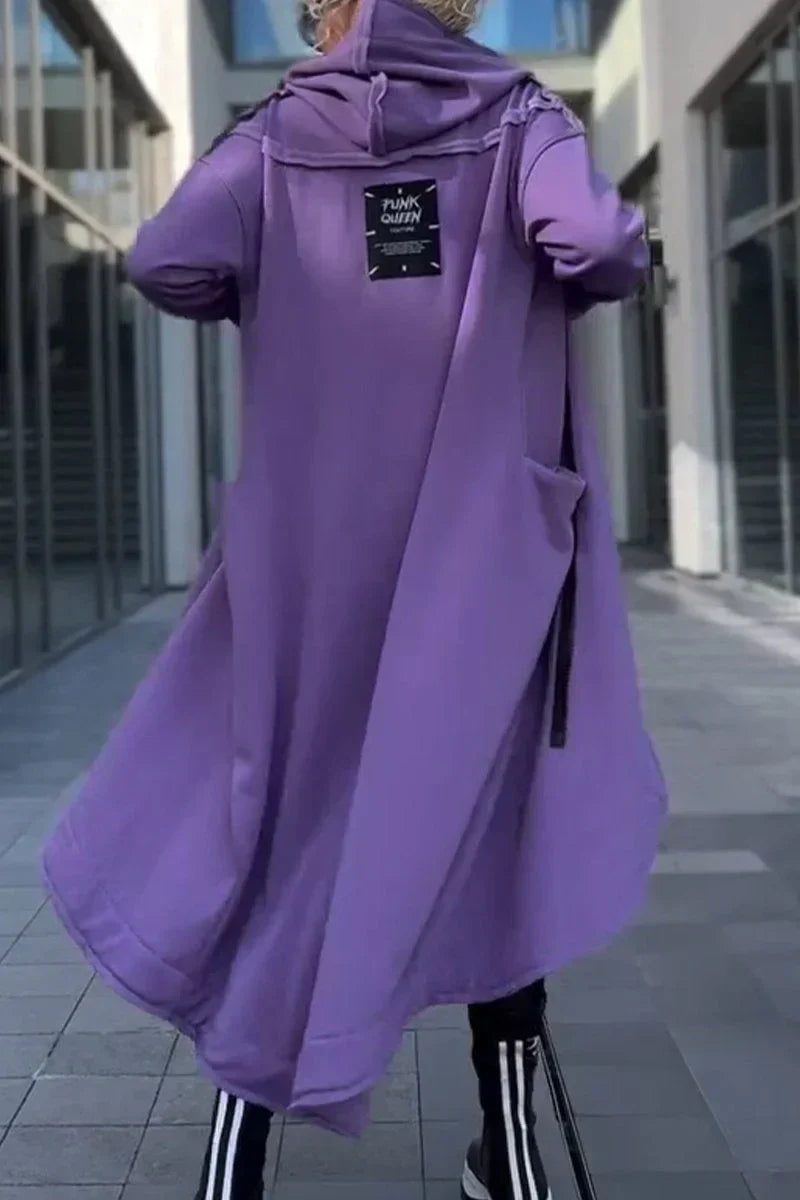 Amelia - Long Hoodie With Zipper