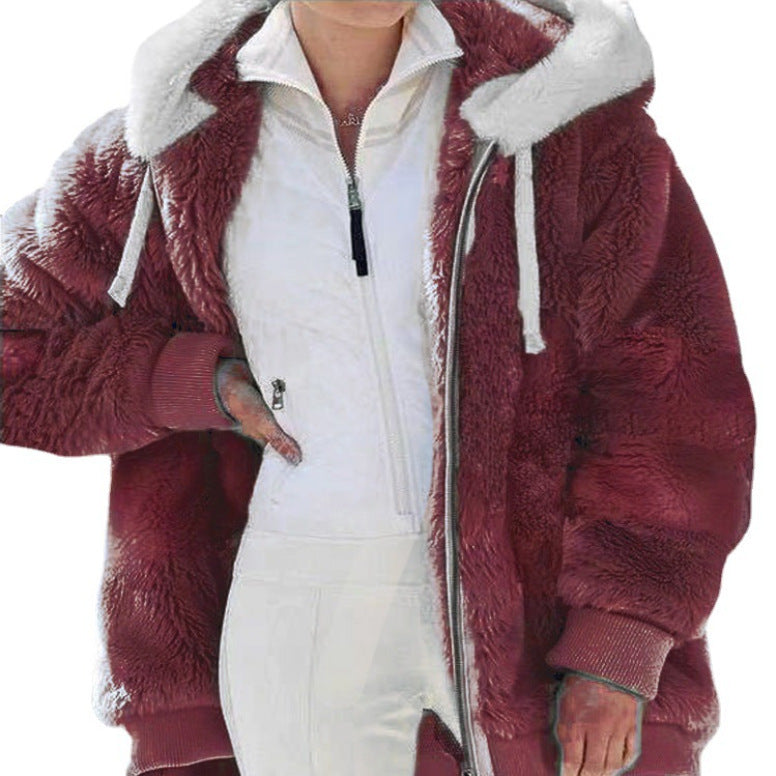 Alice - Winter Jacket with Hood and Zipper