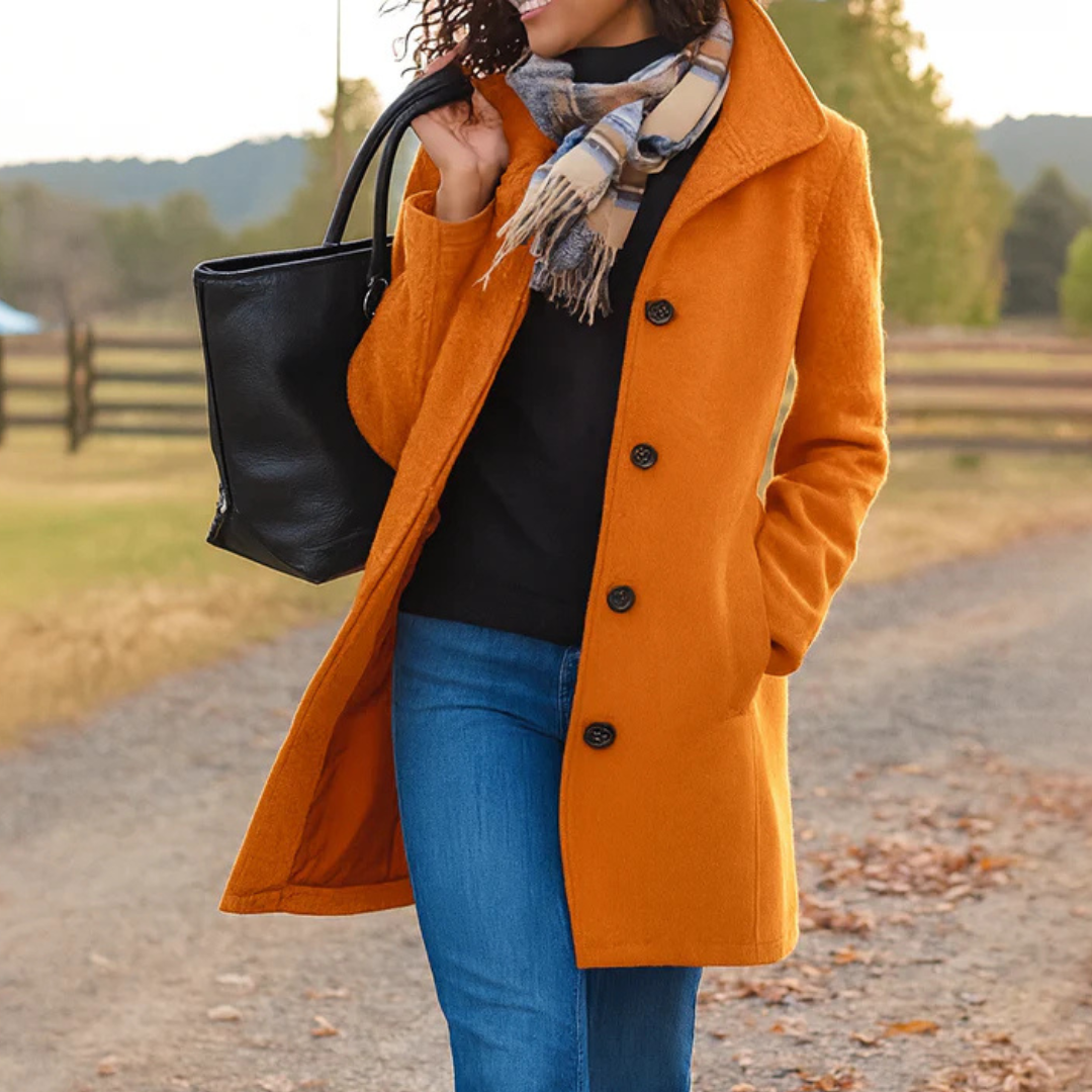 Alice - Classic Coat with Elegant Buttons