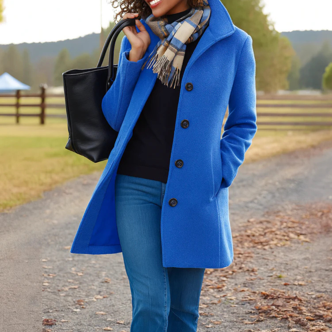 Alice - Classic Coat with Elegant Buttons