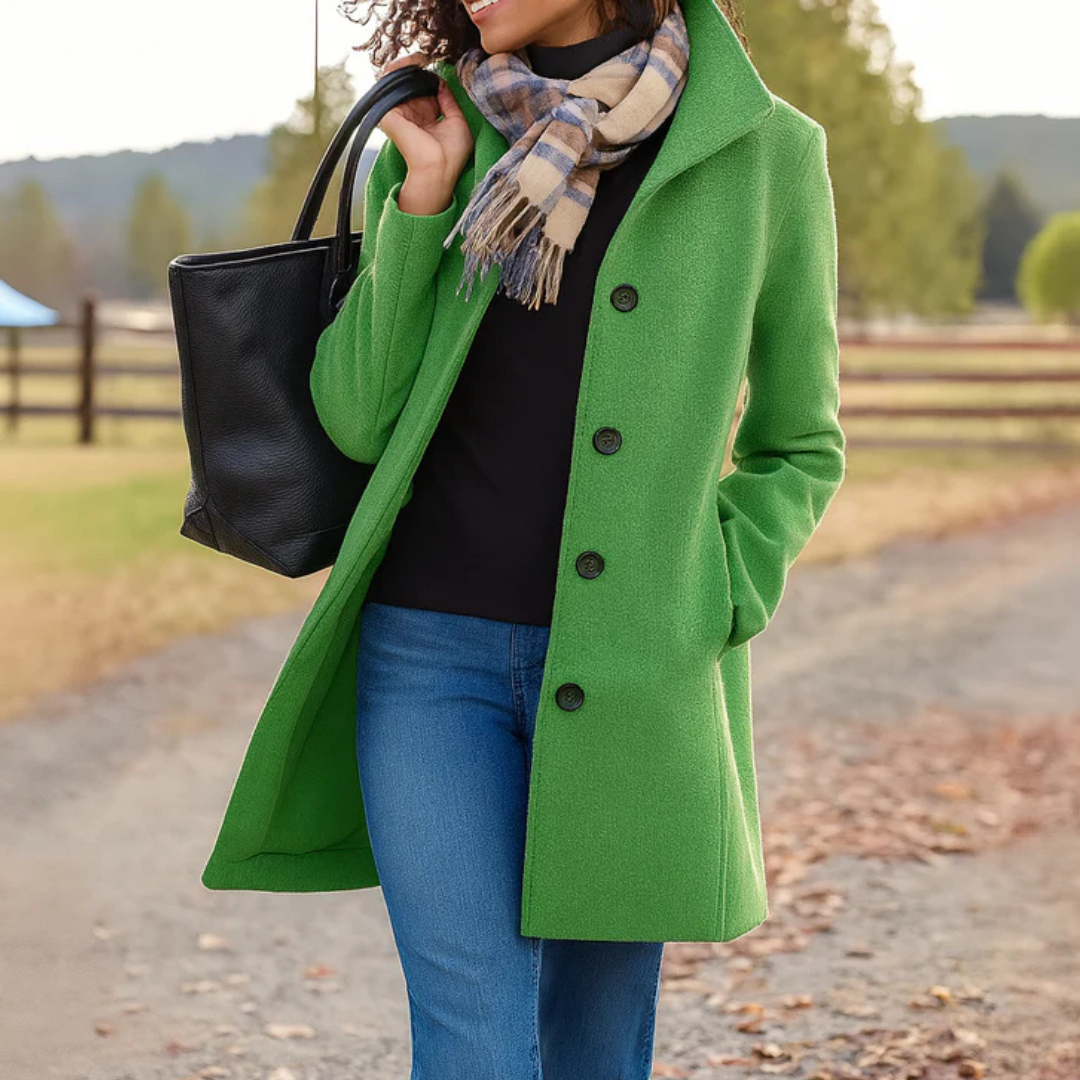 Alice - Classic Coat with Elegant Buttons
