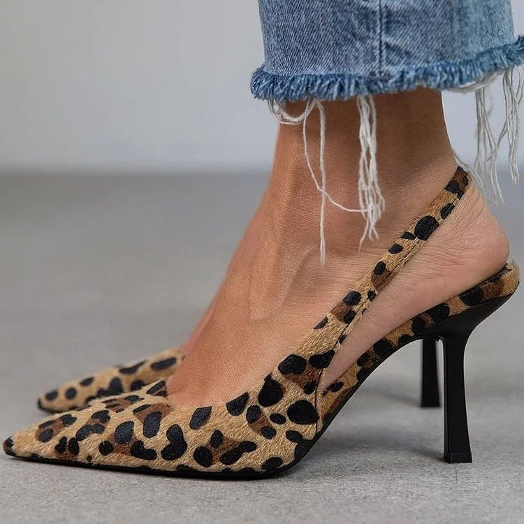 Evita - Elegant Nude Slingback Heels