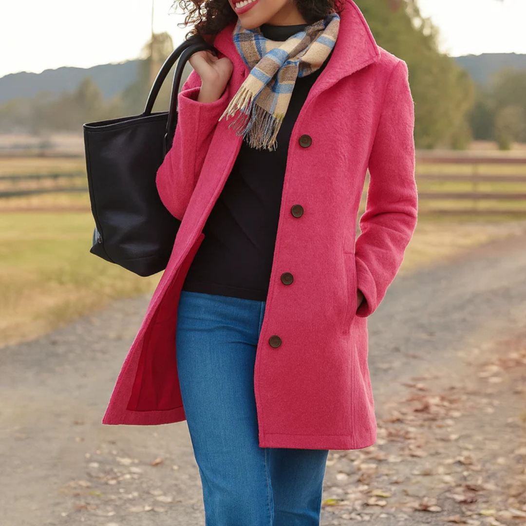 Alice - Classic Coat with Elegant Buttons