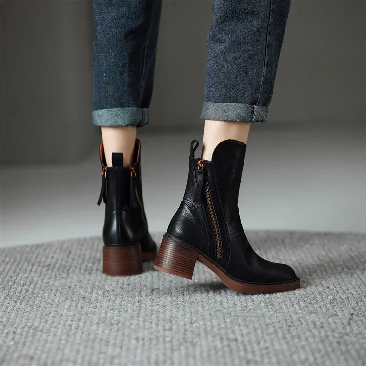 Evita - Orthopaedic Leather Ankle Boots