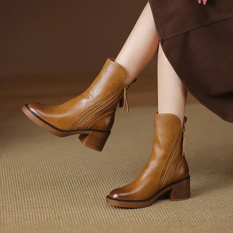 Evita - Orthopaedic Leather Ankle Boots