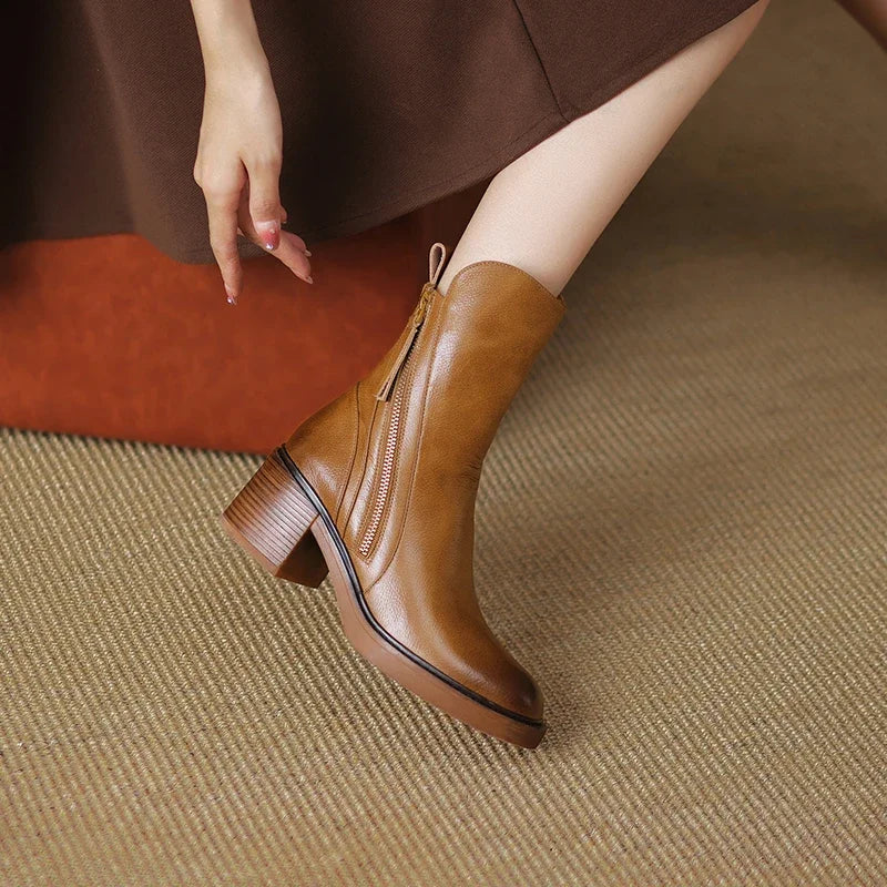 Evita - Orthopaedic Leather Ankle Boots