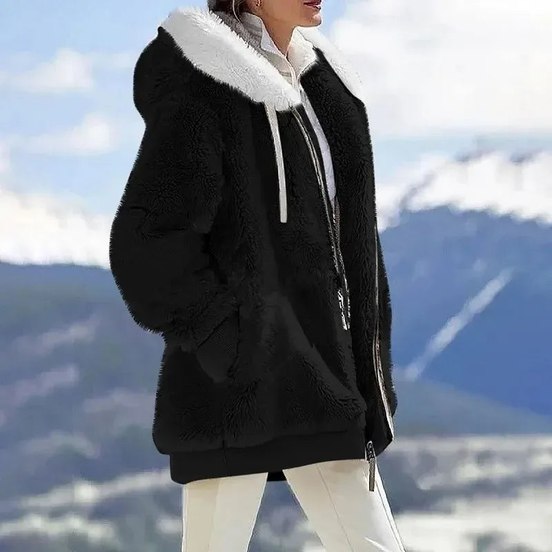 Alice - Winter Jacket with Hood and Zipper