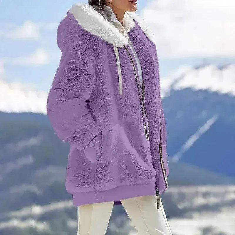 Alice - Winter Jacket with Hood and Zipper