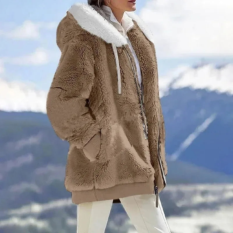 Alice - Winter Jacket with Hood and Zipper