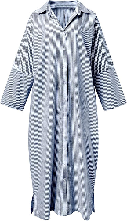 Olivia - Long Sleeve Shirt Dress