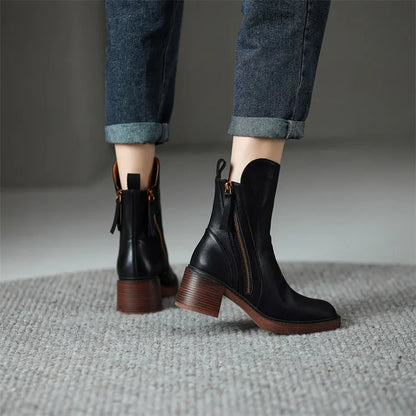 Evita - Orthopaedic Leather Ankle Boots