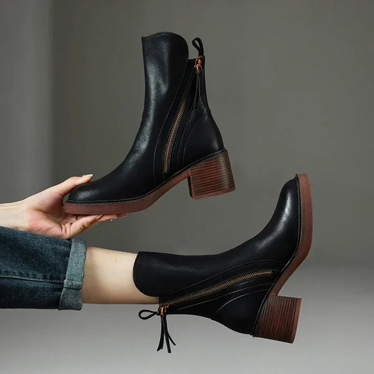 Evita - Orthopaedic Leather Ankle Boots