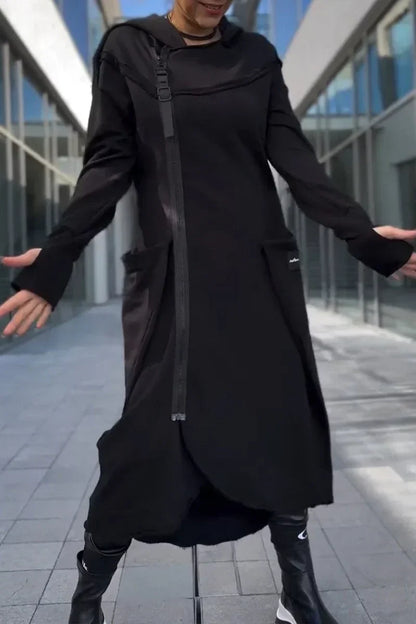 Amelia - Long Hoodie With Zipper